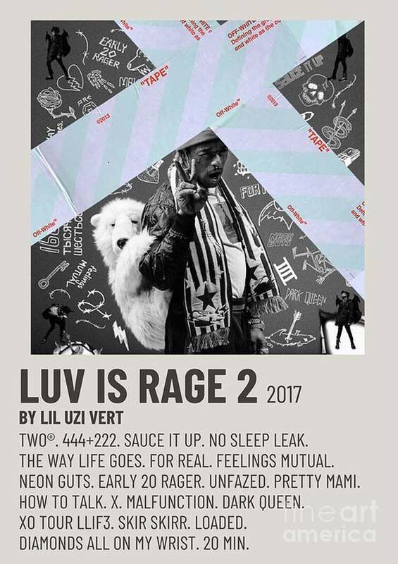 N935 Lil Uzi Vert Luv Is Rage 2 Cover 2017 Album 24x24 20 Silk Poster 