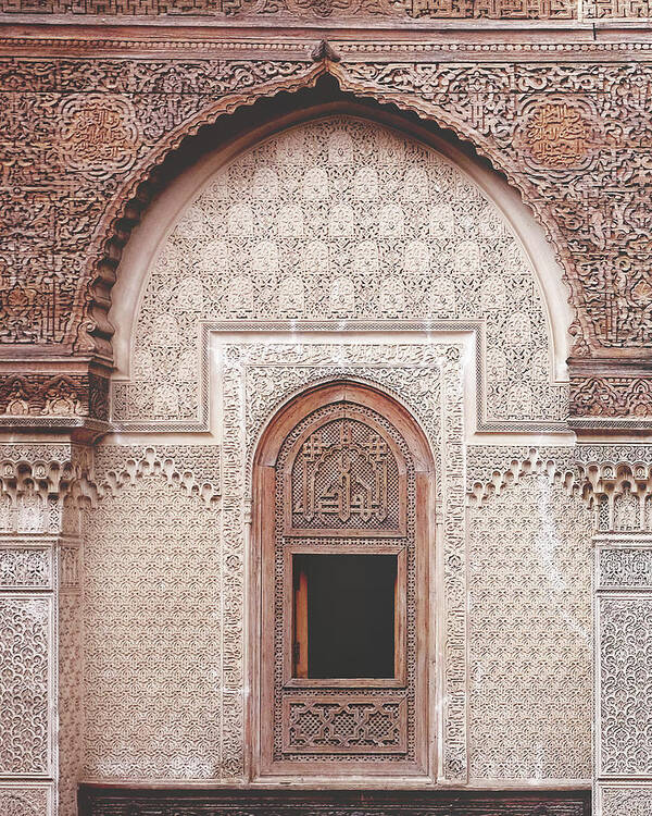 Morocco Poster featuring the photograph Madrasa Window by Lupen Grainne