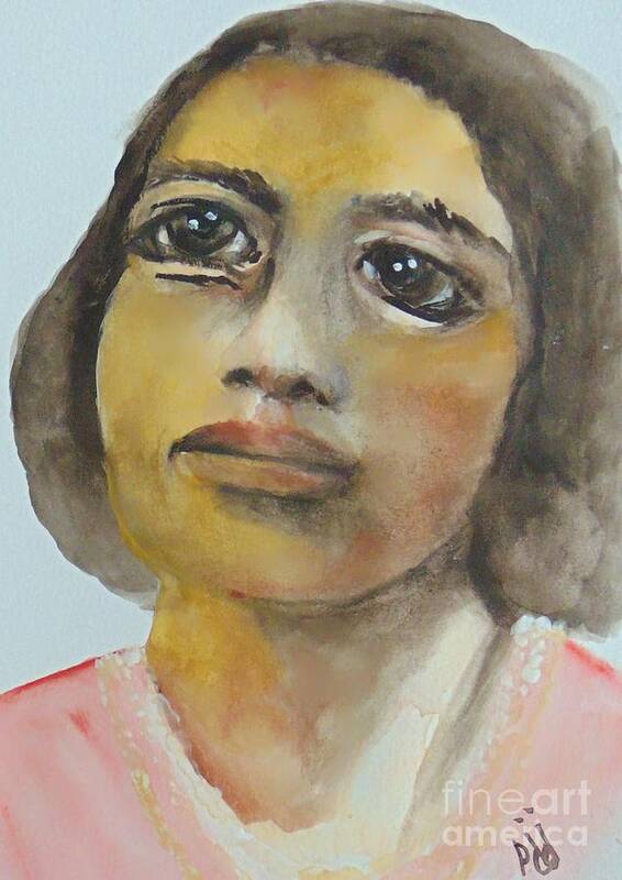 Marian Anderson Poster featuring the painting Marian Anderson by Saundra Johnson