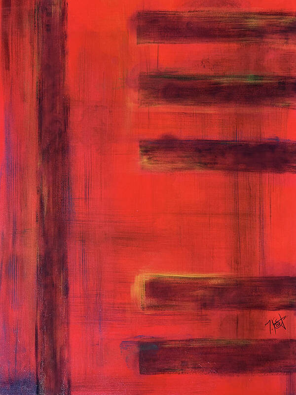 Abstract Poster featuring the painting Melody by Tes Scholtz
