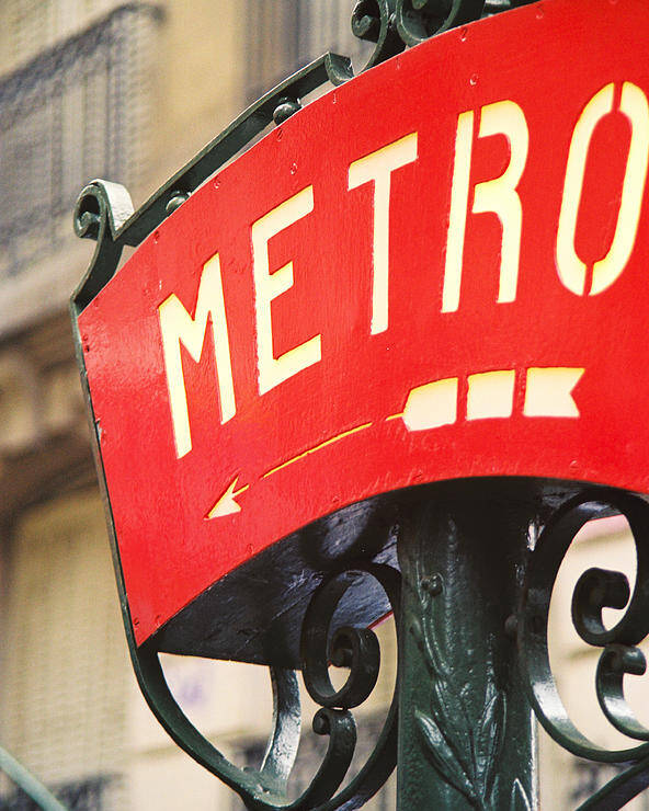 Paris Poster featuring the photograph Metro by Claude Taylor