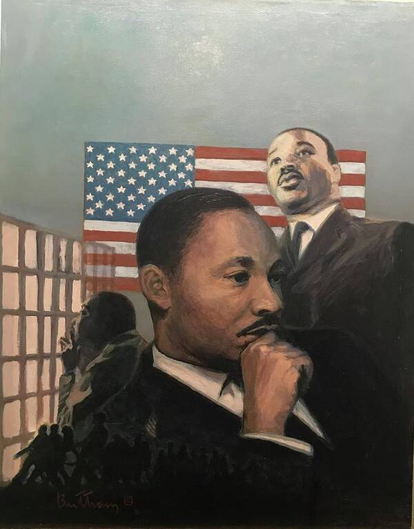  Poster featuring the painting MLK by David Buttram