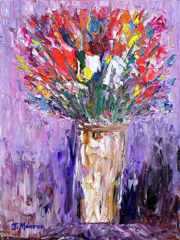 Flowers Poster featuring the painting Morning Bouquet by Teresa Moerer