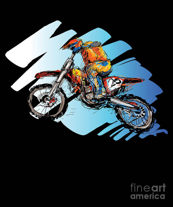 videnskabsmand Wade Regnskab Motocross Motorcycle Biker Dirt Bike Offroad Gift Poster by Thomas Larch -  Fine Art America