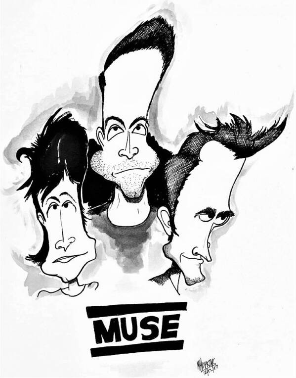 Muse Poster featuring the drawing Muse by Michael Hopkins