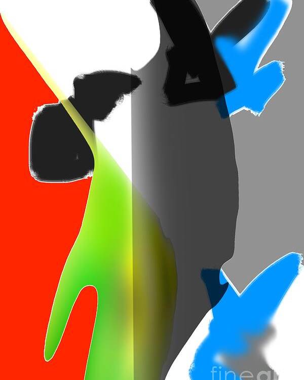 Abstract Art Poster featuring the digital art Oh Look by Jeremiah Ray