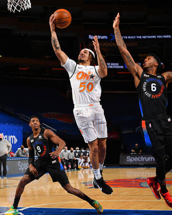 Nba Pro Basketball Poster featuring the photograph Orlando Magic v New York Knicks by Jesse D. Garrabrant