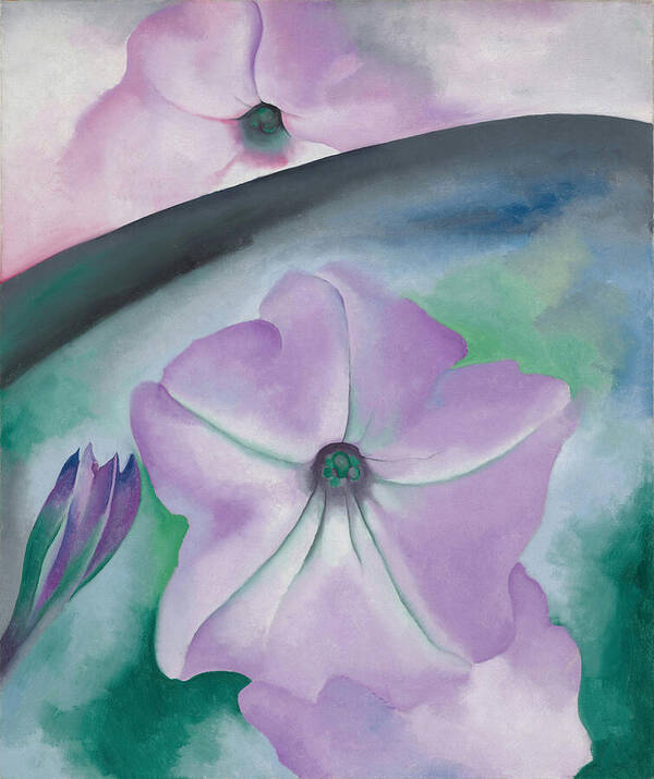 Georgia O'keeffe Poster featuring the painting Petunia no 2. - Modernist pink flower painting by Georgia O'Keeffe