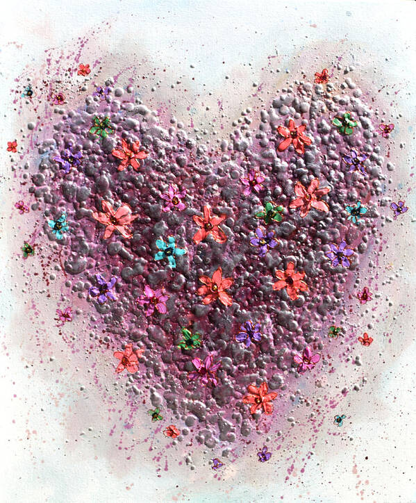 Heart Poster featuring the painting Pink Heart by Amanda Dagg
