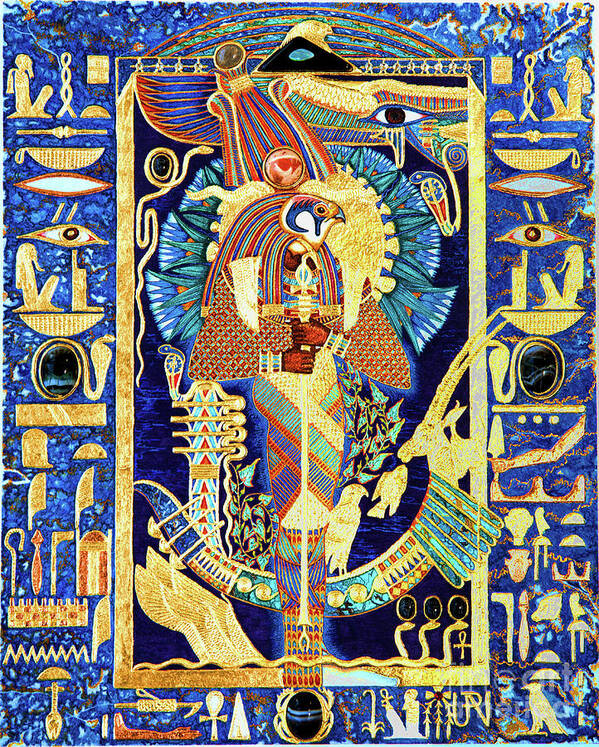 Ptah Poster featuring the mixed media Ptah-Sokar-Ausir Lord of the Secret Shrine by Ptahmassu Nofra-Uaa
