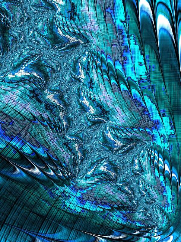 Fractal Poster featuring the digital art Qi #4 by Mary Ann Benoit