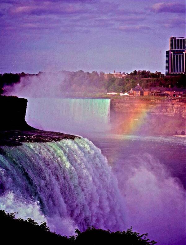 Rainbow Poster featuring the photograph Rainbow over the Niagara Falls by Bess Carter