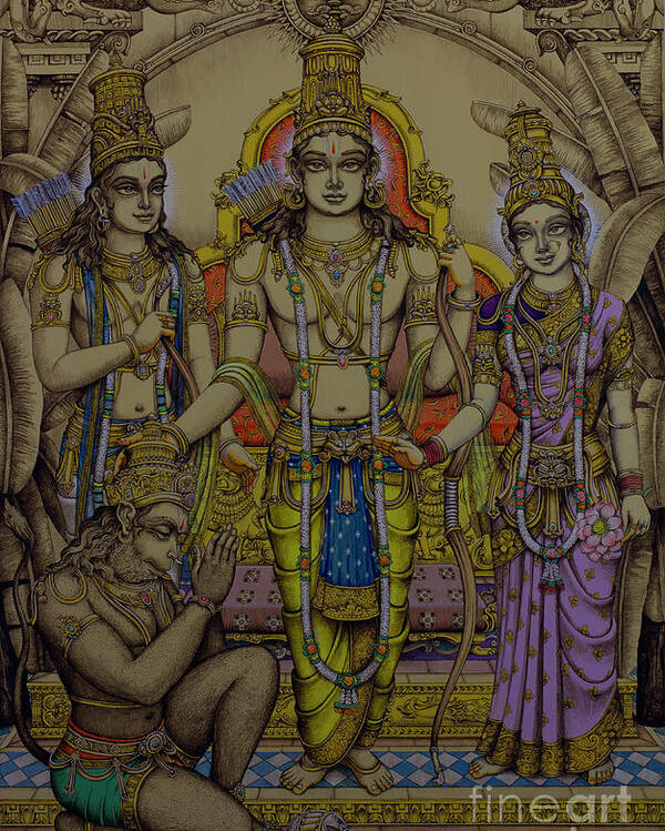 Ram darbar Poster by Vrindavan Das - Fine Art America