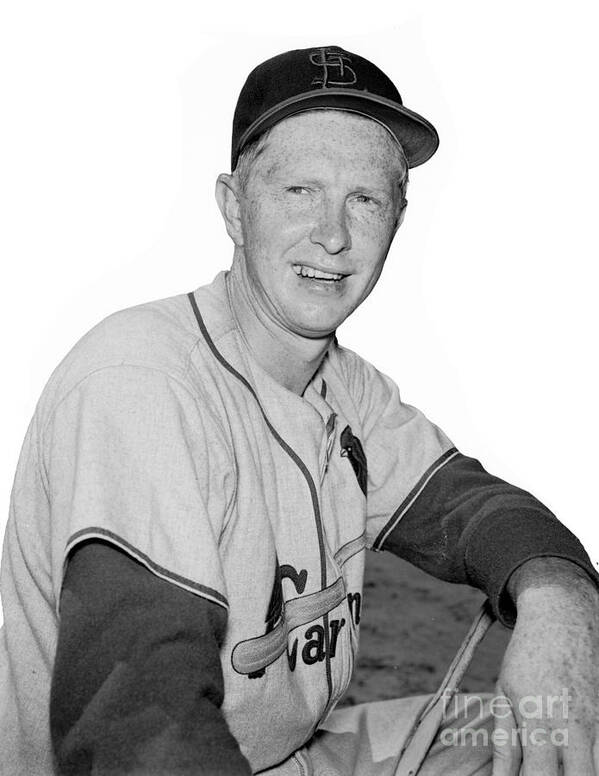St. Louis Cardinals Poster featuring the photograph Red Schoendienst by Kidwiler Collection