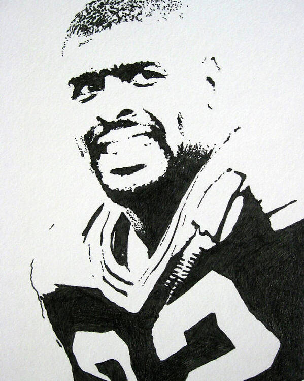 Reggie White Poster featuring the drawing Reggie by Lynet McDonald