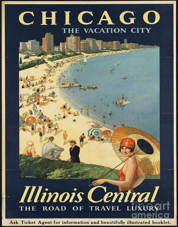 Retro Poster featuring the photograph Retro Chicago by Action