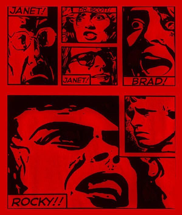 Rocky Poster featuring the photograph ROCKY HORROR PICTURE SHOW in BLOOD RED by Rob Hans