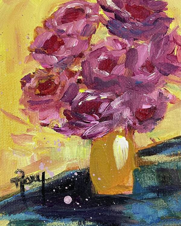 Roses Poster featuring the painting Roses on a Sunny Day by Roxy Rich