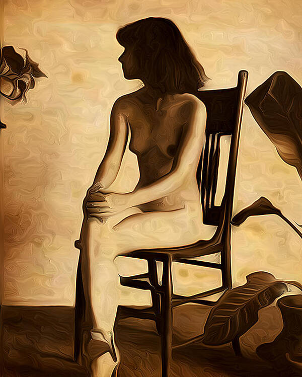 Nude Poster featuring the photograph Seated Nude by Jim Painter