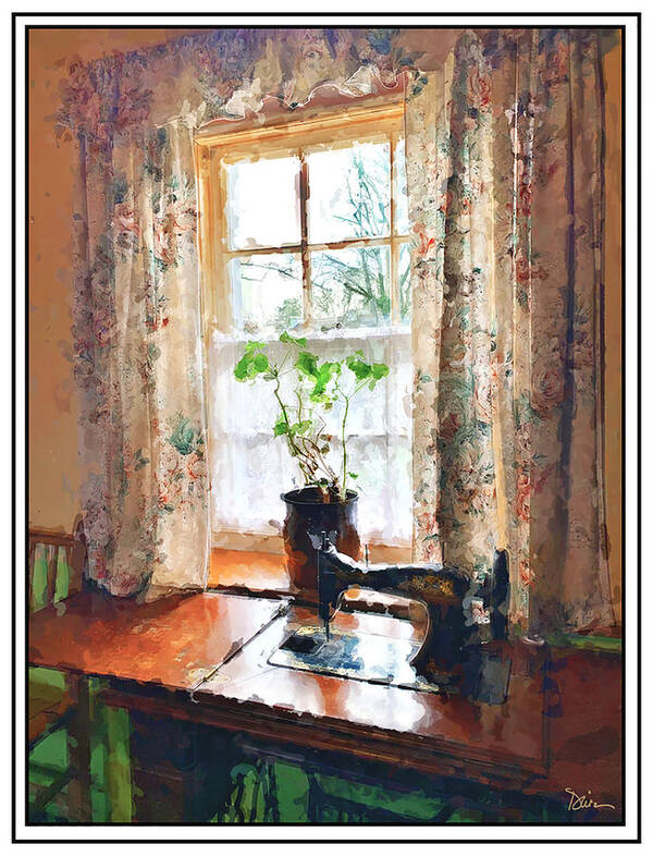 Ireland Poster featuring the photograph Sewing By The Window by Peggy Dietz