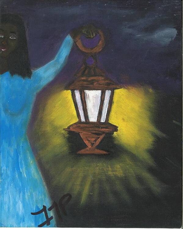 Guide Poster featuring the painting She Lights The Way by Esoteric Gardens KN
