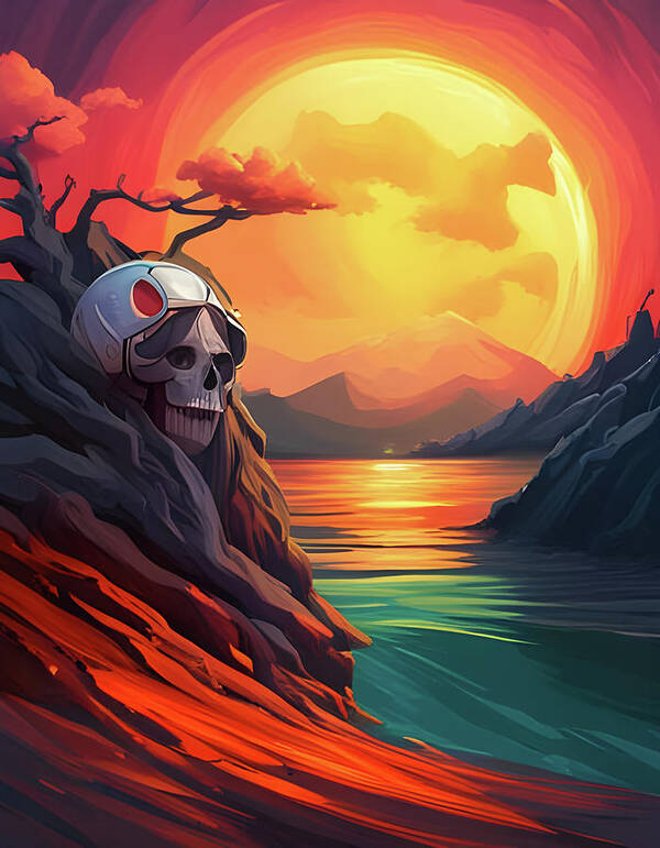 Mountains Poster featuring the digital art Skull Valley by Jason Denis