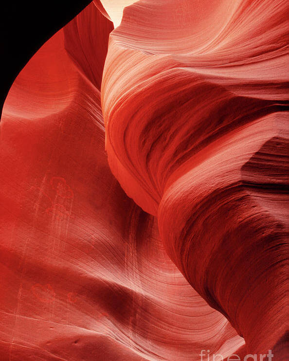 Dave Welling Poster featuring the photograph Slot Canyon Swirls Corkscrew Or Upper Antelope Arizon by Dave Welling