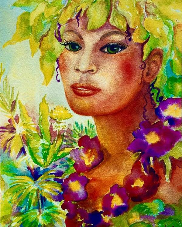 Goddess Series Poster featuring the painting Spring Goddess by Caroline Patrick