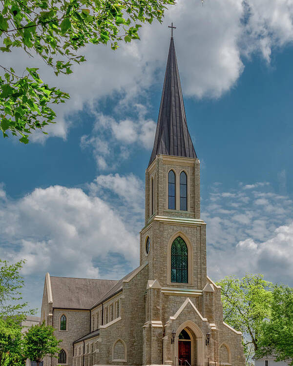 Tennessee Poster featuring the photograph Springtime Chapel, Lee University by Marcy Wielfaert