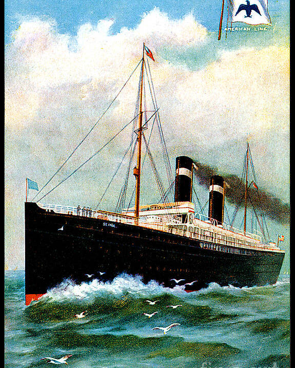 Paul Poster featuring the painting SS Saint Paul Cruise Ship by Unknown