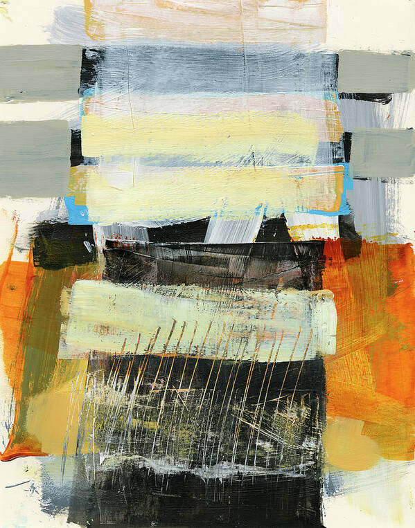 Abstract Art Poster featuring the painting Stacked Stripes #9 by Jane Davies