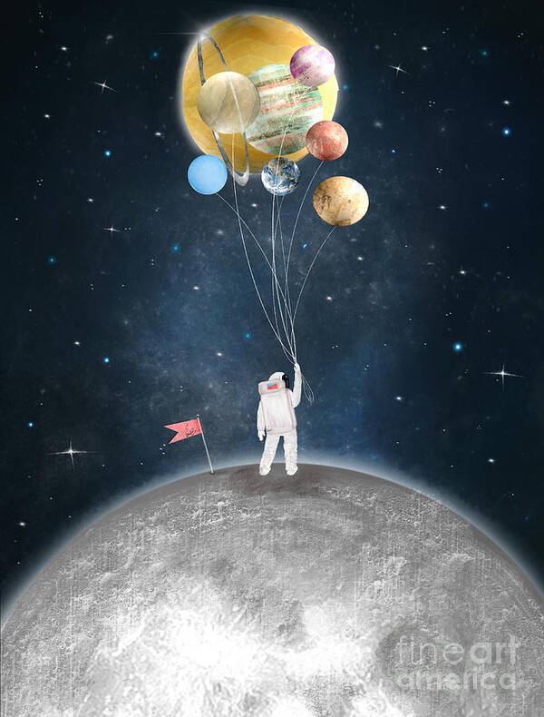Solar System Poster featuring the painting Star Man by Bri Buckley