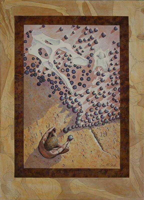 Kim Mcclinton Poster featuring the painting Stones and Bones by Kim McClinton