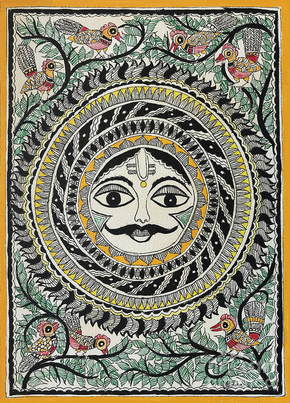  Poster featuring the painting Sun by Jyotika Shroff