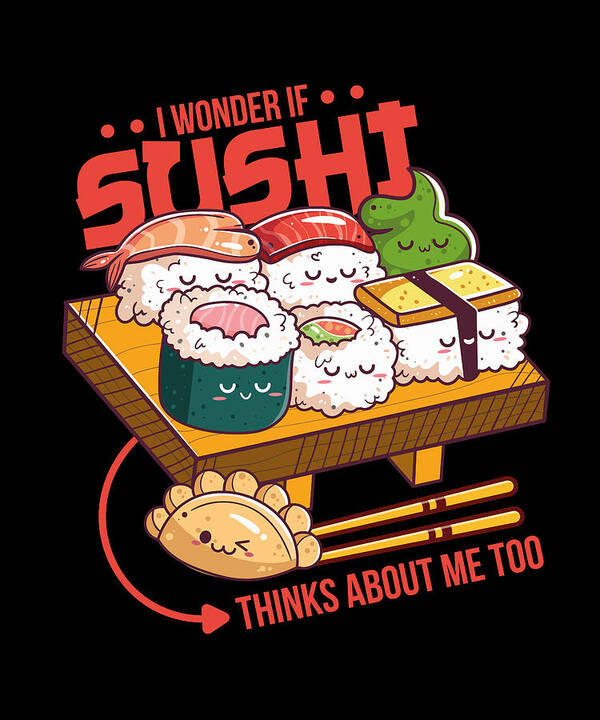 Sushi Anime I Otaku I Japanese Food I Kawaii Sushi Poster by Maximus  Designs - Pixels