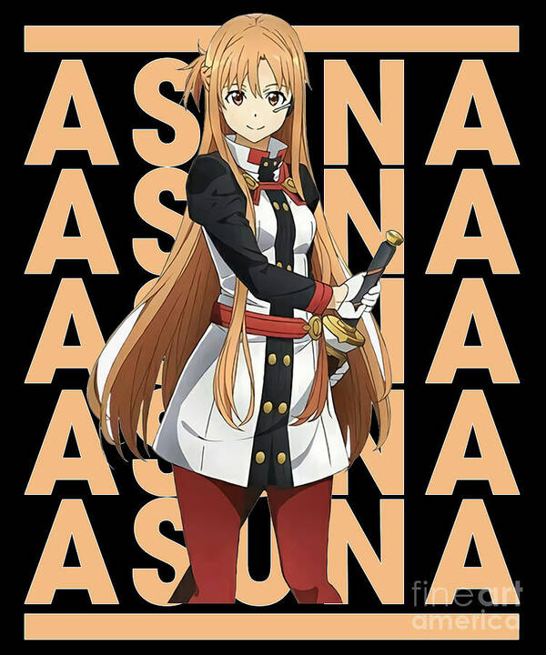 Sword Art Online Retro Name Asuna Poster by Fantasy Anime - Fine Art America