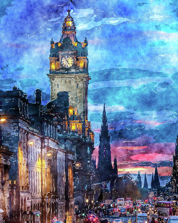 The Balmarol Poster featuring the digital art The Balmarol Edinburgh Scotland by SnapHappy Photos