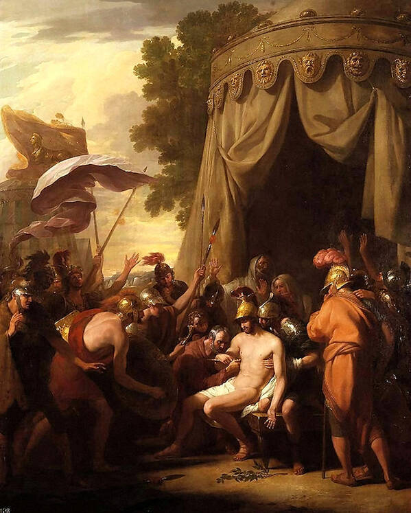 Epaminondas Poster featuring the painting The Death of Epaminondas by Benjamin West