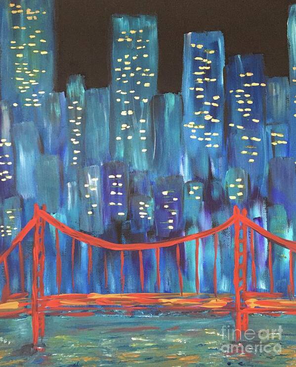 Cities Poster featuring the painting The Golden Gate by Debora Sanders