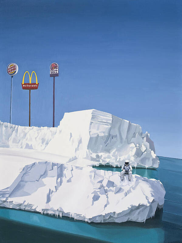 Astronaut Poster featuring the painting The Iceberg by Scott Listfield