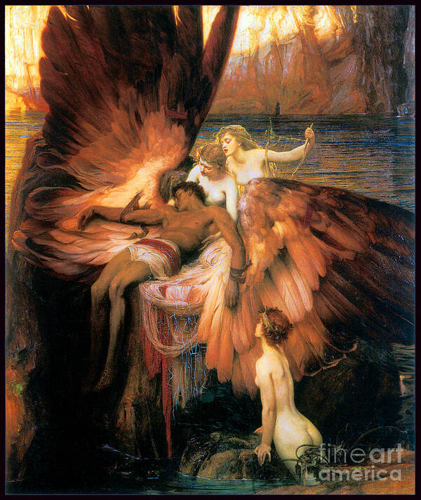 Icarus Poster featuring the painting The Lament for Icarus 1898 by Herbert James Draper
