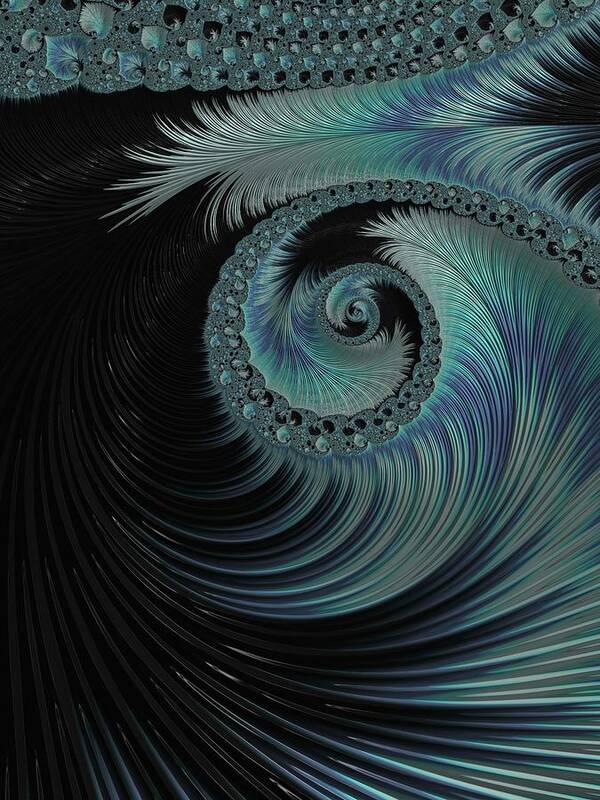 Fractal Poster featuring the digital art The Spiral #2 by Mary Ann Benoit