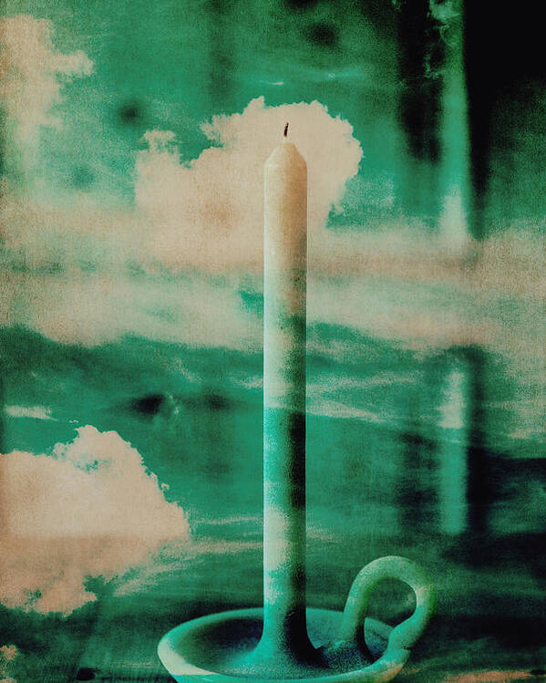 Candle Poster featuring the photograph The wind passed by by Yasmina Baggili