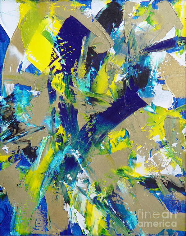 Abstract Poster featuring the painting Transitions IX by Dean Triolo