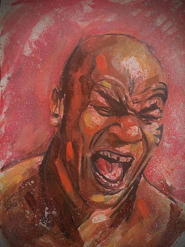 Mike Tyson Poster featuring the painting Tyson by Joel Tesch