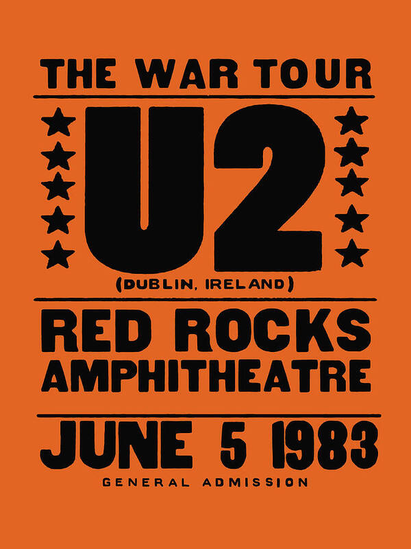 U2 Live at Red Rocks Poster by Robert VanDerWal - Pixels