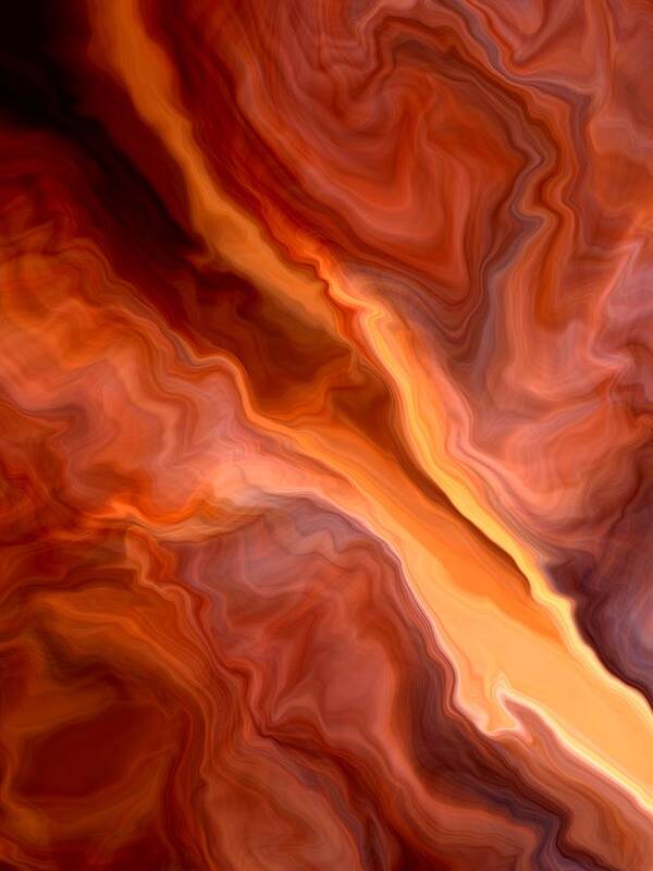 Abstract Poster featuring the digital art Magma by Nancy Levan