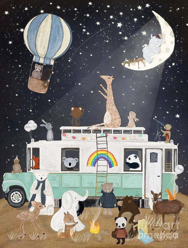 Nursery Poster featuring the painting Vacation Time by Bri Buckley