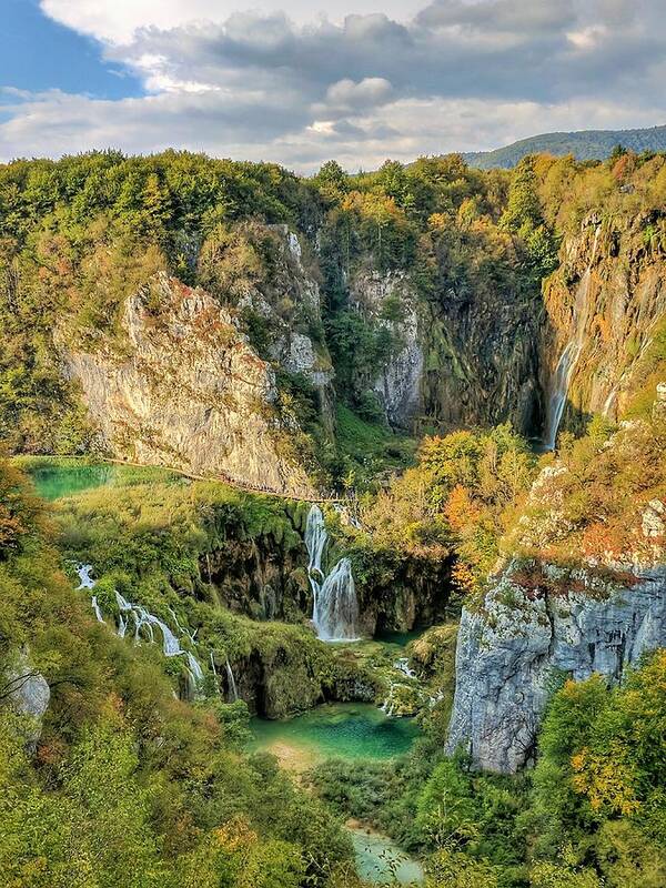 Plitvice Lakes Poster featuring the photograph Veliki Slap Waterfall 2 by Yvonne Jasinski