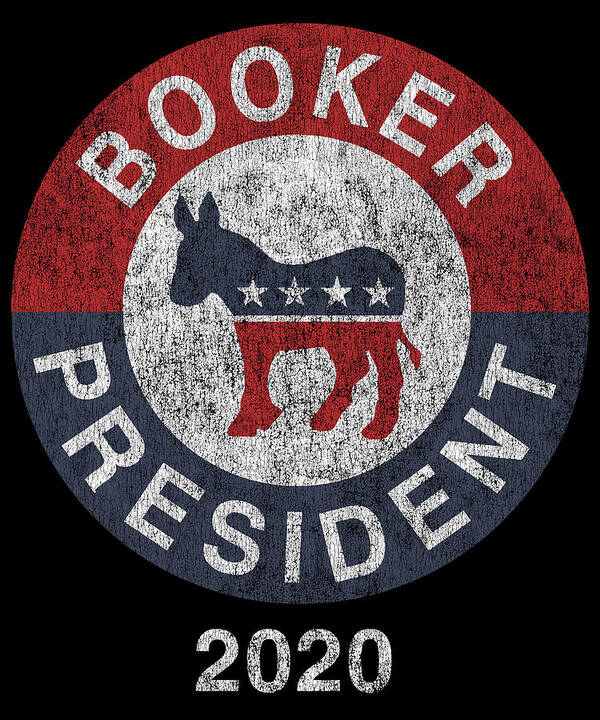 Election Poster featuring the digital art Vintage Corey Booker 2020 by Flippin Sweet Gear